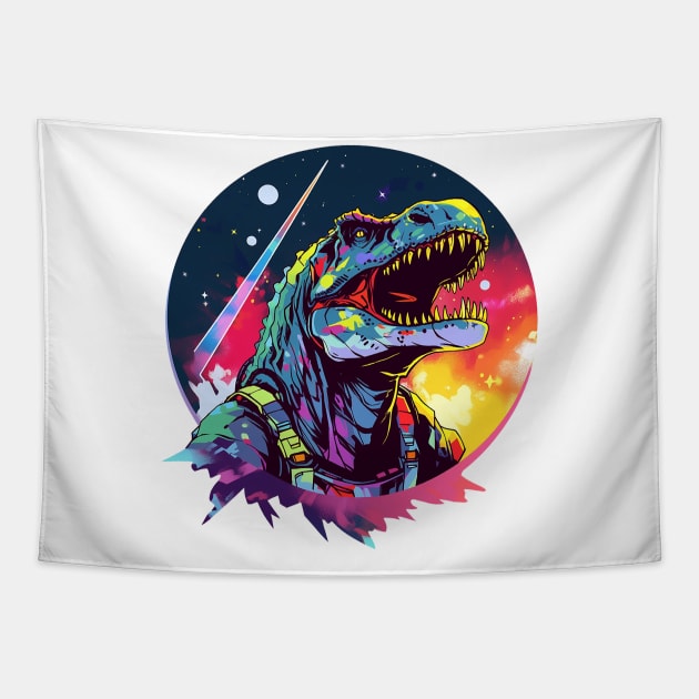 space dino Tapestry by piratesnow