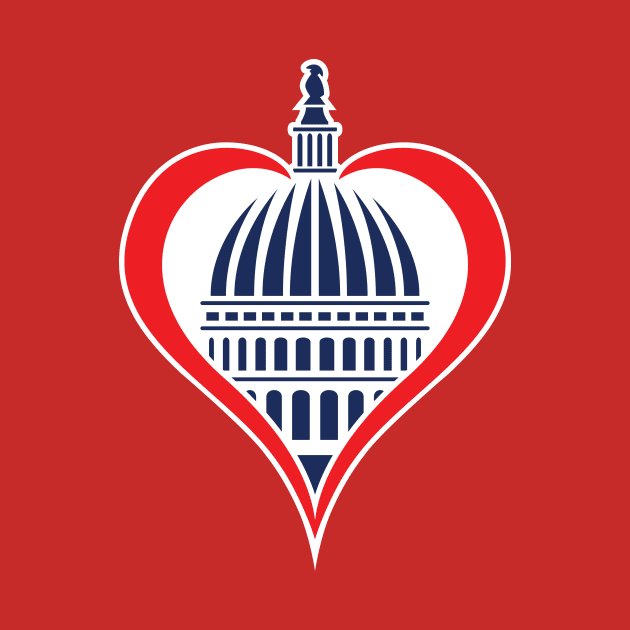 Washington DC Capitol Dome with Heart by hobrath