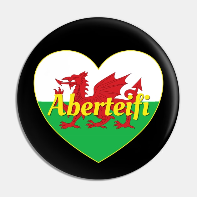 Aberteifi Cymru UK Baner Cymru Calon Pin by DPattonPD