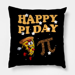 Happy Pi Day Mathematic Math Teacher Gifts Leopard Rainbow Pillow