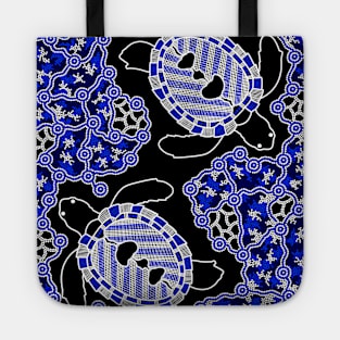 Aboriginal Art - Sea Turtle Dreaming Small Tote