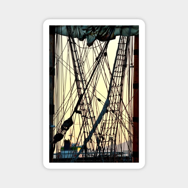 Between Two Masts Magnet by AlexaZari