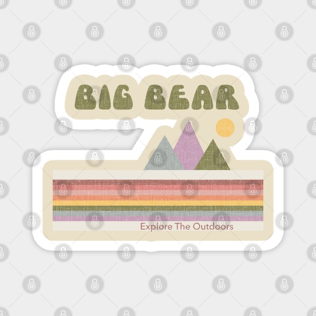 Big Bear Explore the outdoors rainbow Magnet by Morrissey OC