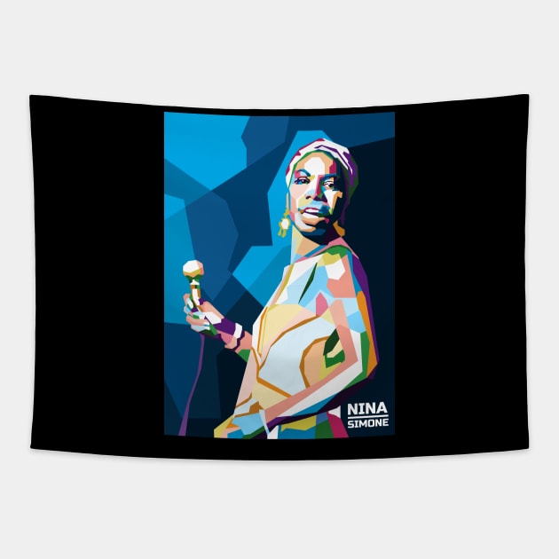 Abstract Popart Nina S in WPAP Tapestry by smd90