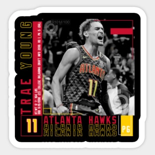 Trae Young Cartoon Style City Style Jersey Sticker for Sale by rayd3rd