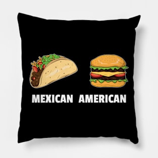 Taxo and Burger Design for Mexican American Pillow