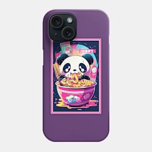 Anime Cute Panda eating Ramen | Cute Anime Panda Kawaii Design Phone Case