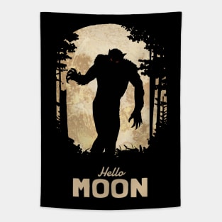 Hello Full Moon Night Tapestry