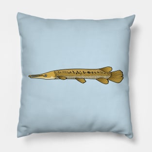 Alligator garfish cartoon illustration Pillow