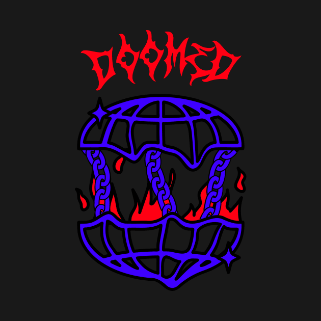 Doomed by Vintage Oldschool Apparel 