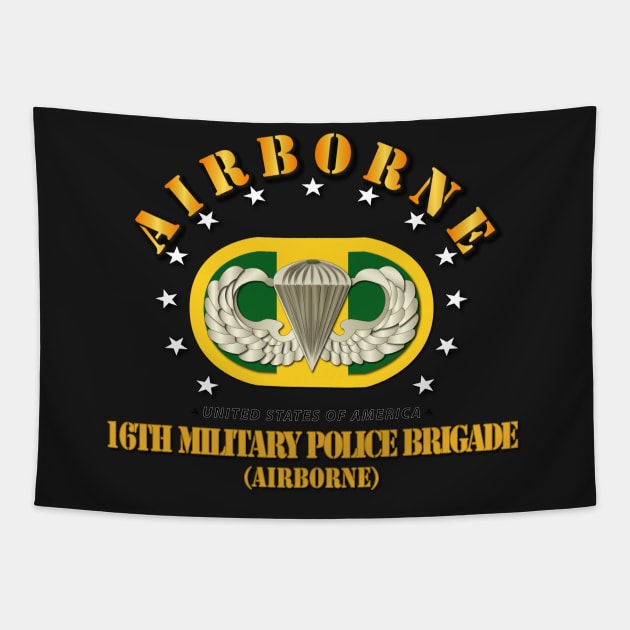 16th Military Police Brigade - Airborne w Oval Tapestry by twix123844