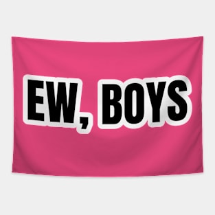 Ew, Boys Typography Tapestry