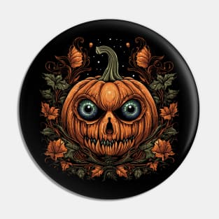 Halloween Pumpkin, Spooky Pumpkin Face Pin