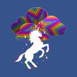 Rainbow Fantasy Unicorn Art T-Shirt