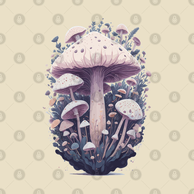 Magic white mushrooms by arrowdesigns19