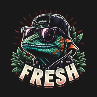 Fresh Gecko | Cool Gecko | Punk Gecko T-Shirt