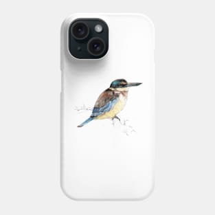 Mr Kotare , New Zealand native king fisher bird Phone Case