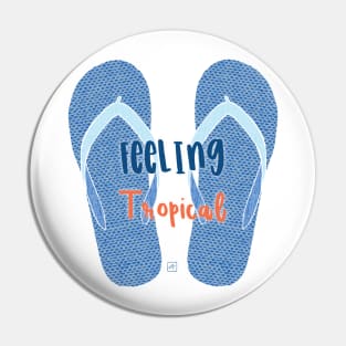 Feeling tropical flip flop Pin