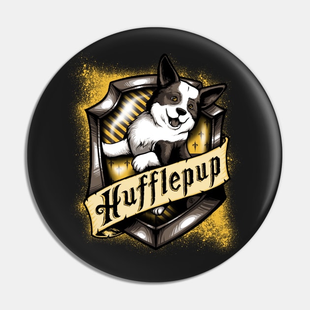 Hairy Pupper House Hufflepup Pin by dauntlessds