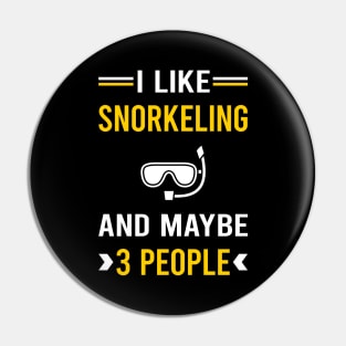 3 People Snorkeling Snorkelling Snorkel Snorkeler Pin