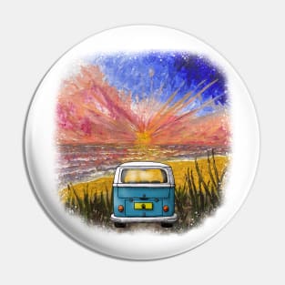 Sunset Camper (Blue) Pin