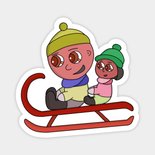 Kids Sleigh Magnet