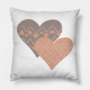 Boho Heart | Pastel Colors | Soft Pink & Grey Pillow