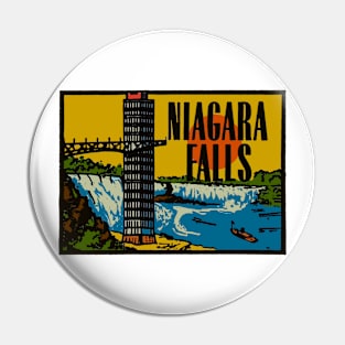 Vintage Niagara Falls Decal Pin