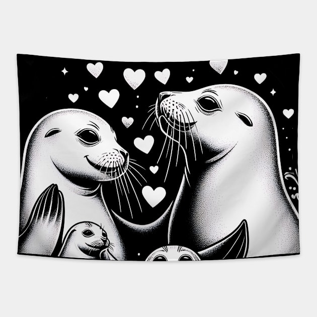 A great gift idea for girls, women, sister, mother, girlfriend, wife and any girl wo loves Seals Tapestry by click2print