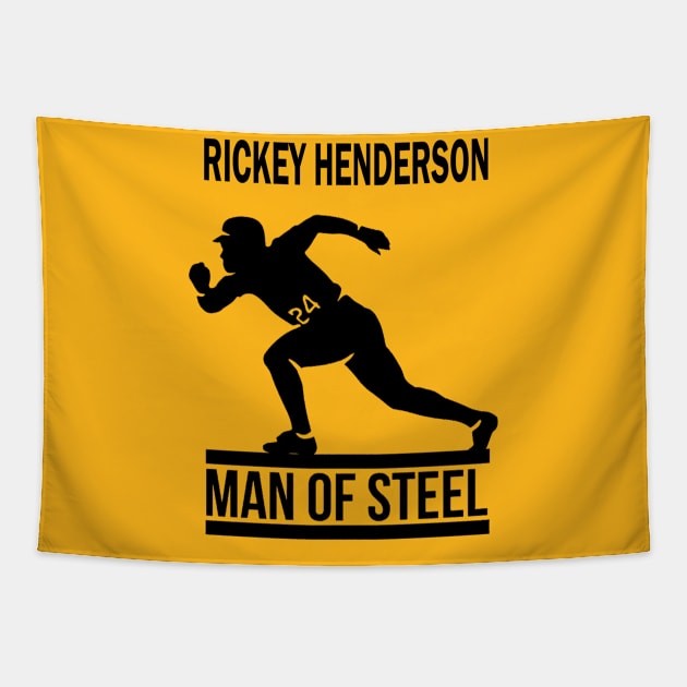 Black Version - Rickey Henderson Tapestry by Randyz