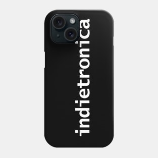 Indietronica Music Typography White Text Phone Case