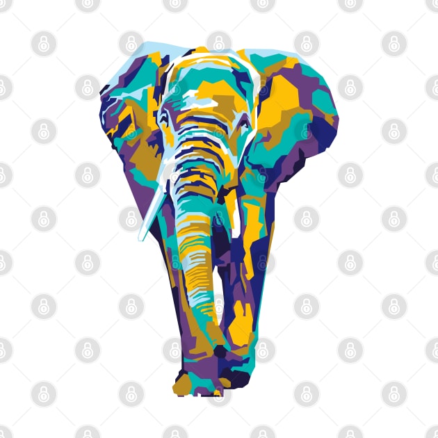 abstract elephant in WPAP by smd90