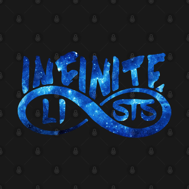 Disover infinite lists Merch blue - Infinite Lists - T-Shirt