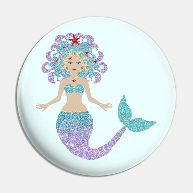 Mermaid Pin by Rosemarie Guieb Designs
