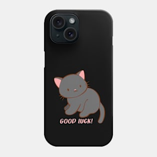 Good Luck Kawaii Black Cat Phone Case