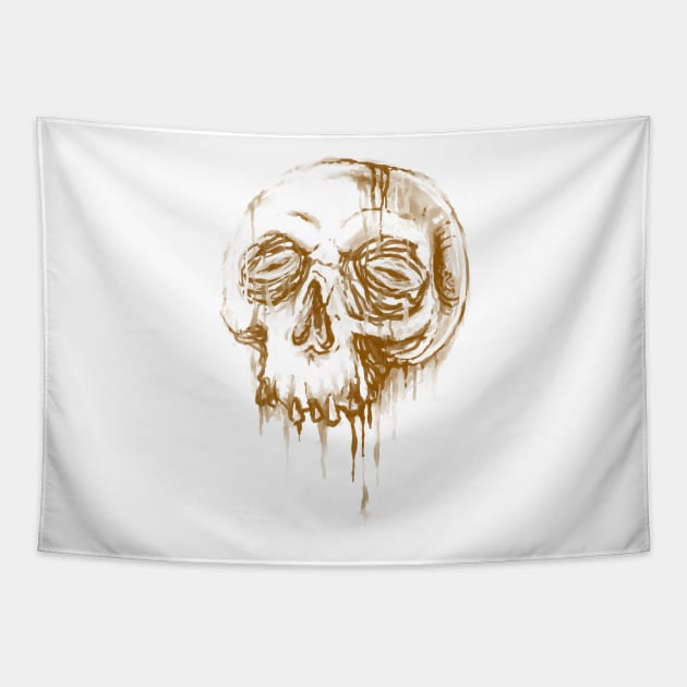 Skull Coffee Tapestry by quilimo