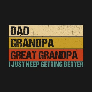 Mens Fathers Day Gift from Grandkids Dad Grandpa Great Grandpa T-Shirt