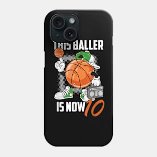 10th Birthday Basketball Player 10 Years Old Kids Boys Phone Case