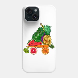 Plant Based Fruity Veggie Roller Skate Phone Case