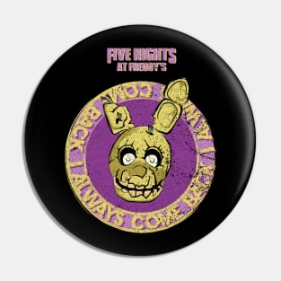 FIVE NIGHTS AT FREDDYS (FNAF): SPRINGTRAP I ALWAYS COME BACK (GRUNGE STYLE) Pin