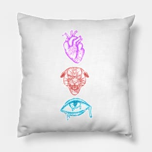 Heart, Lion and Eye Pillow