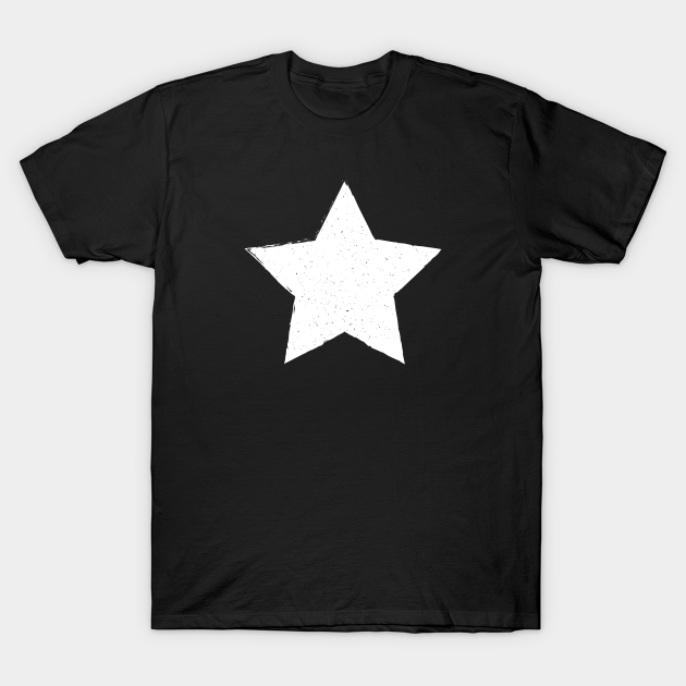 Discover White Grunge Star - Grunge Design - T-Shirt