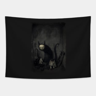 Gothic cat Tapestry