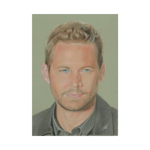 Paul Walker Portrait Pencil Drawing by Sandra Warmerdam