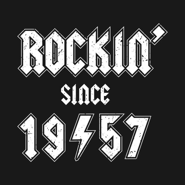 Rockin since 1957 birthday rocker gift by Daribo