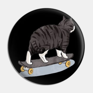 Skater cat Pin