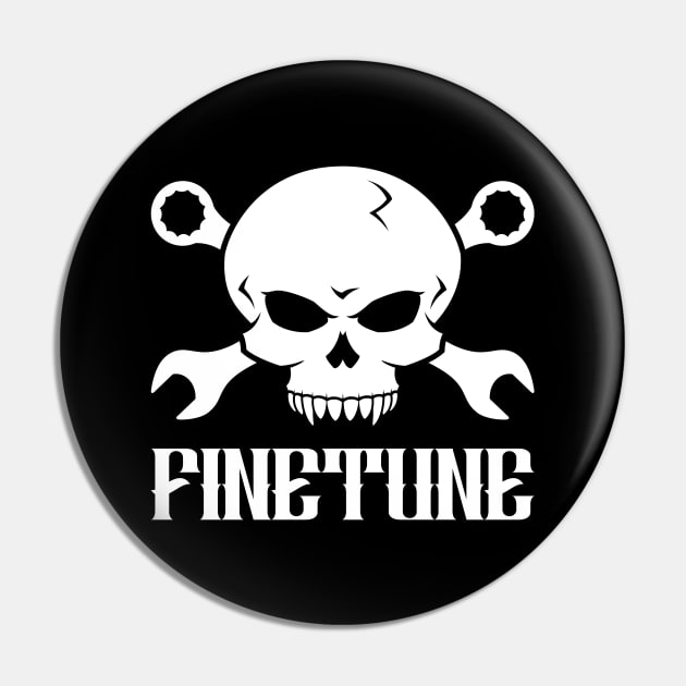 Skull 'n' Tools 2 - Finetune (white) Pin by GetTheCar