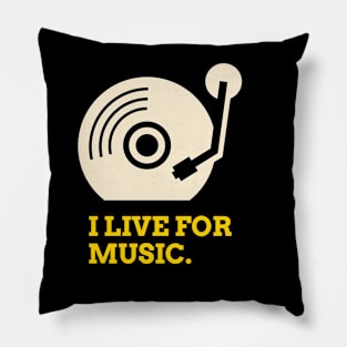 Vintage Retro Music Lover 8 Pillow