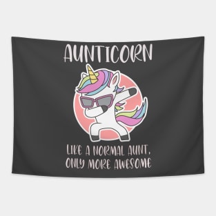 Aunticorn like a normal Aunt Dabbing Unicorn Tapestry