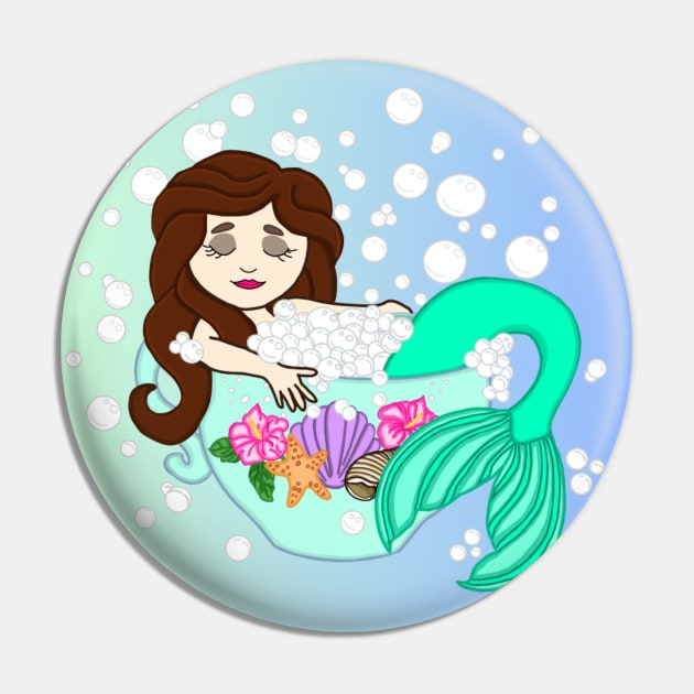 Teacup Mermaid Pin by Octopus Cafe